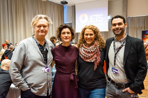 v. l.: Arild Halvorsen (Filminvest Norwegen), Meike Götz (Geschäftsführerin nordmedia), Christiane Leonhardt (Hessen Film und Medien) Ken Proulx (Telefilm Canada- Director Partnership and Export)