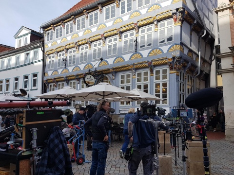 Dreharbeiten für die Horror-Serie HAMELN in der Hamelner Osterstraße © nordmedia